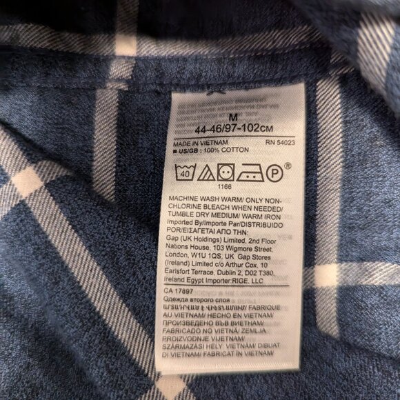 Men's Banana Republic Blue Plaid Button-Up - Picture 3 of 7